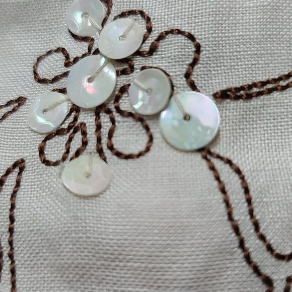 Adrianna Papėll white flower sequence blouse - Picture 7 of 9